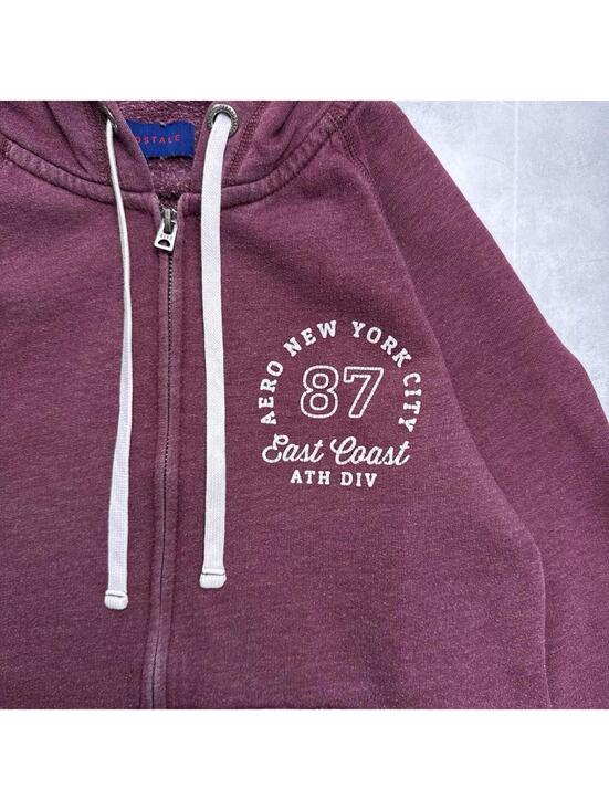 Y2K Aeropostale 00s Grunge zip up hoodie jacket - Picture 3 of 5